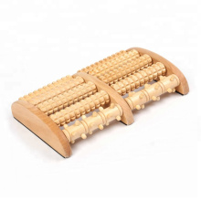 5row Wood Foot Massager Roller